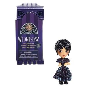 NEW Wednesday Adams Collectible Figure Wearing Dress, Series 1 Stackable House